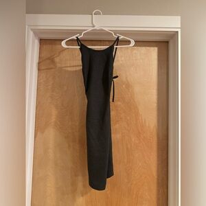 River Island halter neck mini dress with ties in back, dark grey, UK 8, US 4